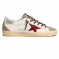 Golden Goose white silver red Glitter leopard laces