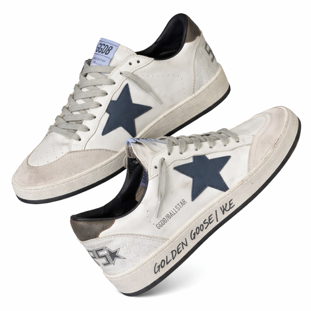 Golden Goose ballstar white navy