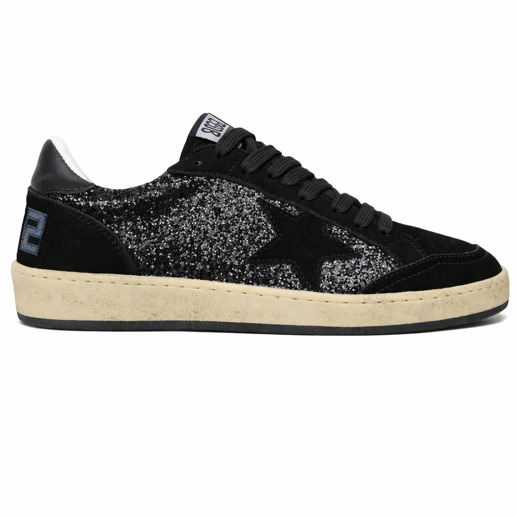 Golden Goose Black Glitter